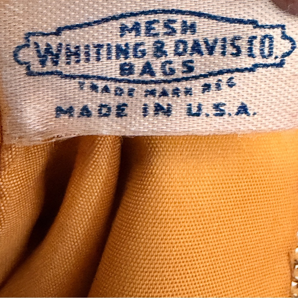 Vintage Whiting & Davis Bag Womens Mini Gold Mesh Chain Kiss Lock Made USA - Picture 10 of 10